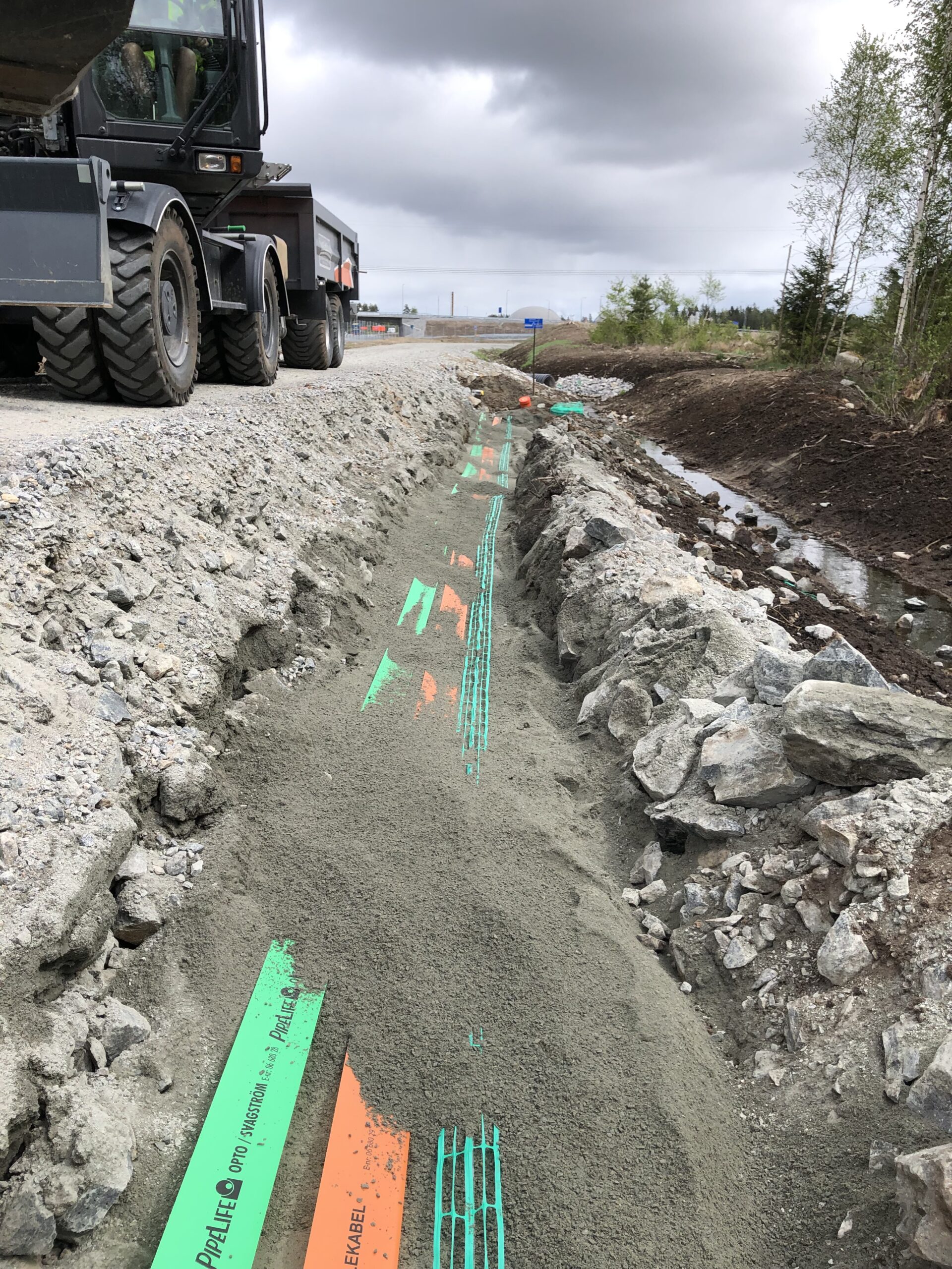 Anläggningsarbete inom teknisk infrastruktur