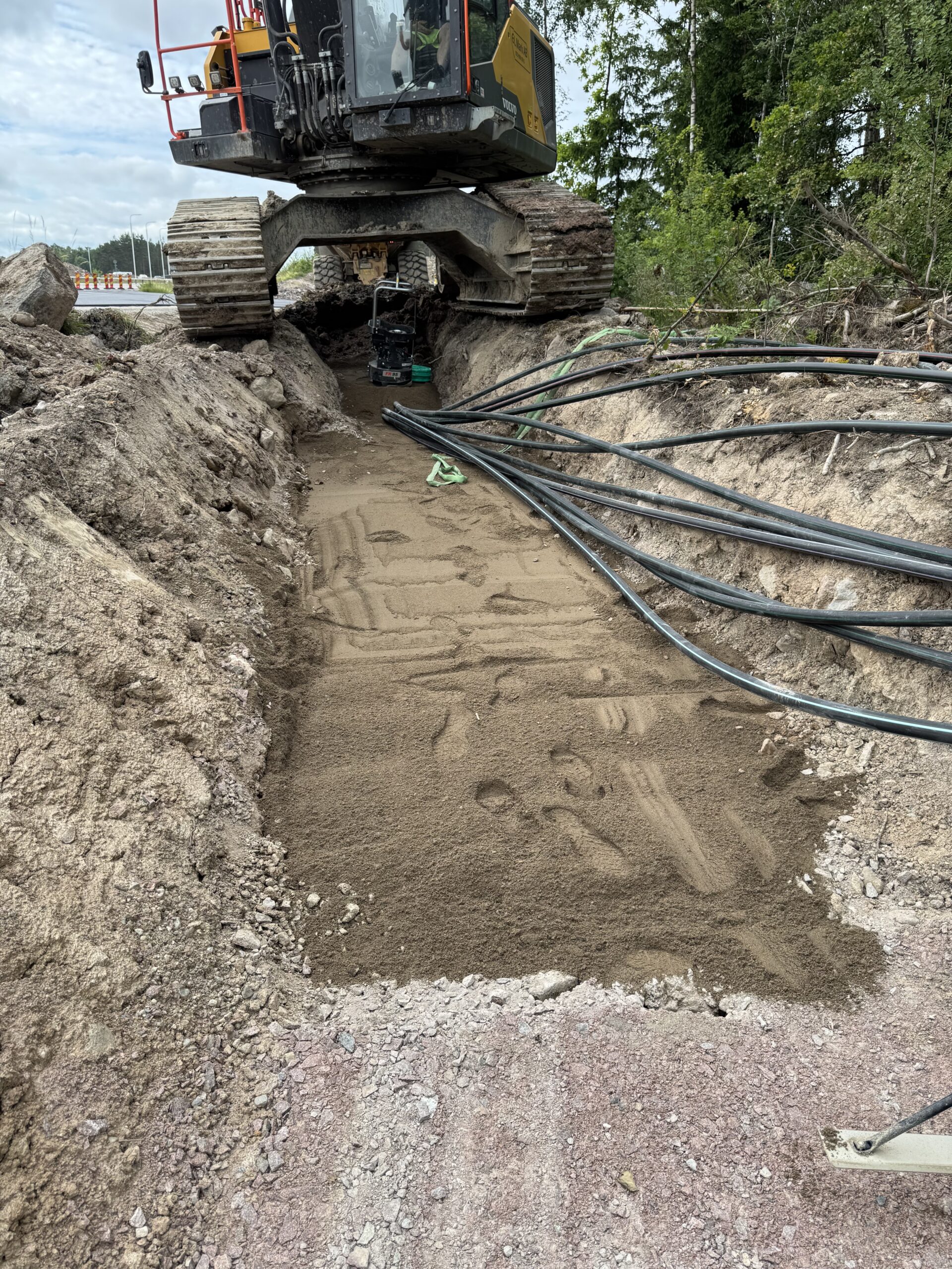 Arbete med infrastruktur och anläggning